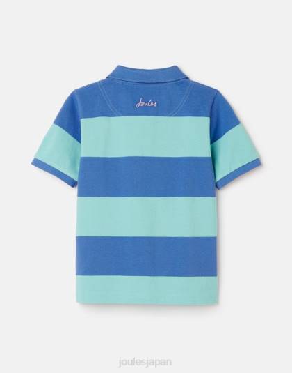 衣服 jp Joules 男の子たち フィルバート ストライプ ポロシャツ 2-12 歳 ブルーストライプ 46RH335