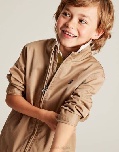 衣服 jp Joules 男の子たち ハリントンジャケット 2-12年 ライト・ブラウン 46RH336