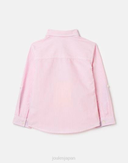 衣服 jp Joules 男の子たち オックスフォードストライプシャツ 2-12歳 ピンク 46RH340