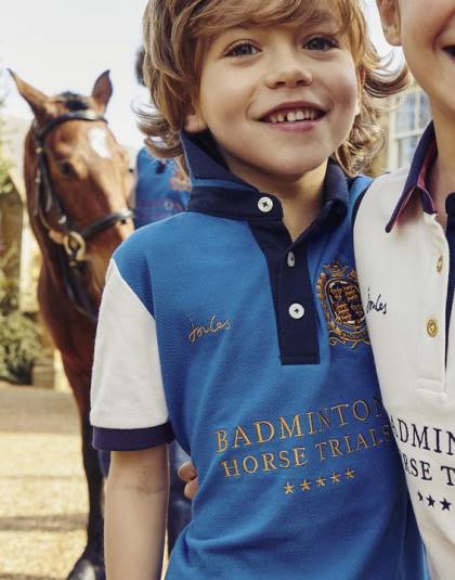 衣服 jp Joules 男の子たち キッズ ユニセックス バドミントン ポロシャツ 2-12 歳 青 46RH345