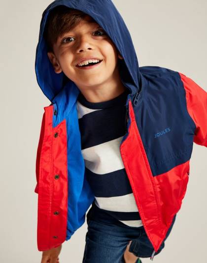 衣服 jp Joules 男の子たち セイラウェイ 防水ジャケット 2～12 年 ネイビーレッド 46RH346