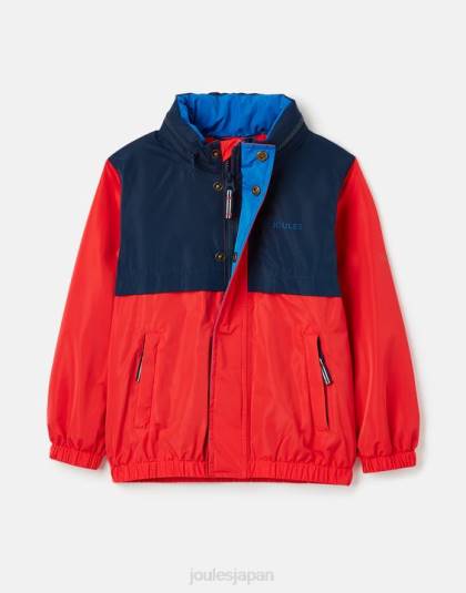衣服 jp Joules 男の子たち セイラウェイ 防水ジャケット 2～12 年 ネイビーレッド 46RH346