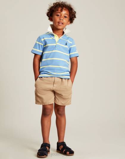 衣服 jp Joules 男の子たち オジー ストライプ ジャージ ポロシャツ 2-12 歳 青黄色のストライプ 46RH350