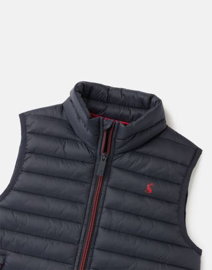衣服 jp Joules 男の子たち クロフトン シャワープルーフ パッカブル ベスト 2-12 歳 海洋海軍 46RH359