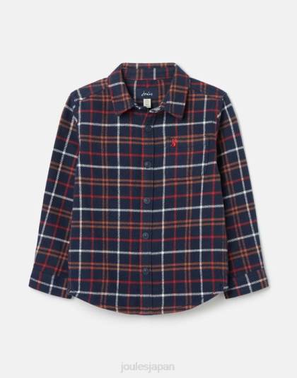衣服 jp Joules 男の子たち エイデン シャケット 2-12 年 ネイビーマルチチェック 46RH366