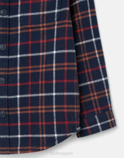衣服 jp Joules 男の子たち エイデン シャケット 2-12 年 ネイビーマルチチェック 46RH366