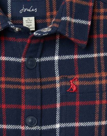 衣服 jp Joules 男の子たち エイデン シャケット 2-12 年 ネイビーマルチチェック 46RH366