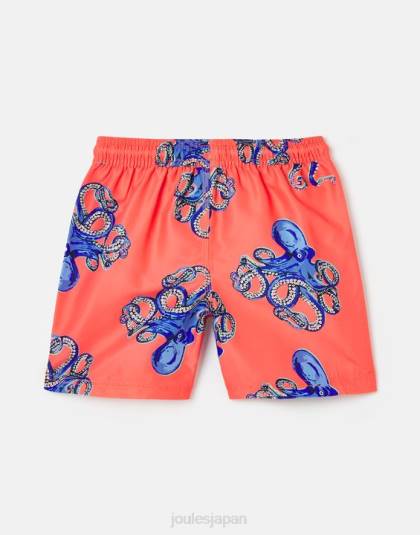 衣服 jp Joules 赤ちゃん オーシャン プリント スイミング ショーツ 2 ～ 12 歳 オレンジ色のタコ 46RH369