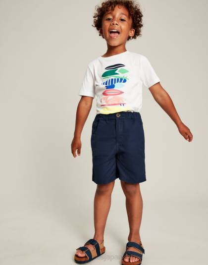衣服 jp Joules 男の子たち ジェイク ショーツ 2～12 歳 フランス海軍 46RH371
