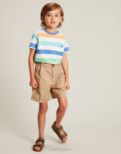 衣服 jp Joules 男の子たち ジェイク ショーツ 2～12 歳 ライト・ブラウン 46RH383
