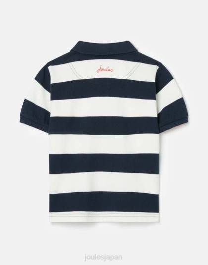 衣服 jp Joules 男の子たち フィルバート ストライプ ポロシャツ 2-12 歳 フレンチネイビーストライプ 46RH387