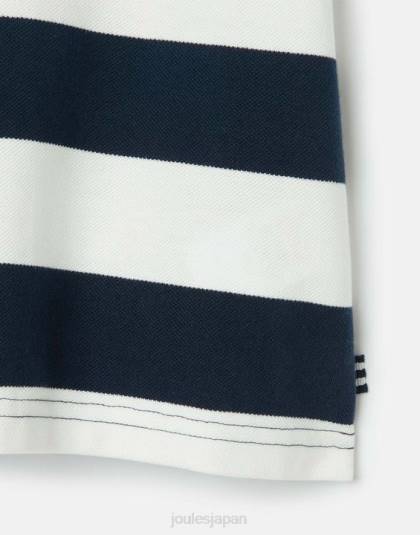 衣服 jp Joules 男の子たち フィルバート ストライプ ポロシャツ 2-12 歳 フレンチネイビーストライプ 46RH387