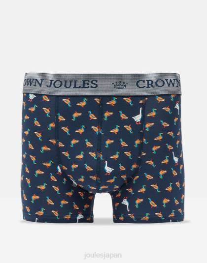アクセサリー jp Joules 男性 クラウン コットンボクサー 2 パック ネイビーダックグース 46RH170