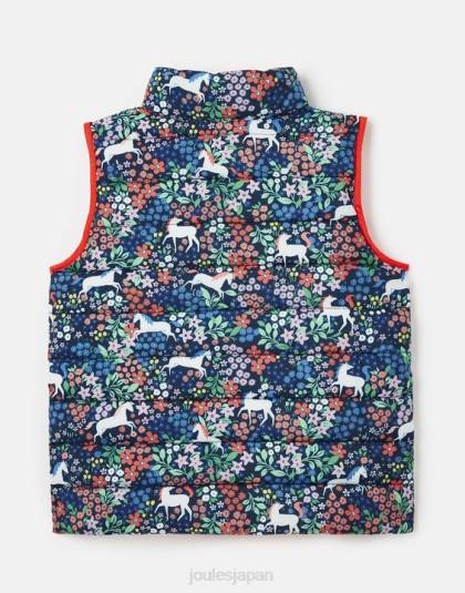 衣服 jp Joules 女の子 フリップイットリバーシブルベスト 2-8 歳 ポニー 46RH307