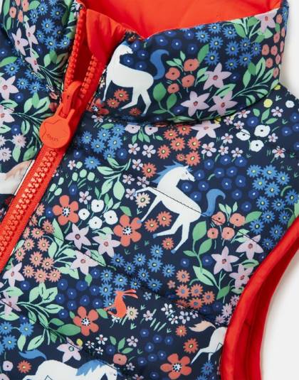 衣服 jp Joules 女の子 フリップイットリバーシブルベスト 2-8 歳 ポニー 46RH307