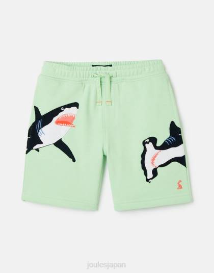 衣服 jp Joules 男の子たち ハムデン ノベルティ スウェット ショーツ 2-8 歳 薄緑色のサメ 46RH351