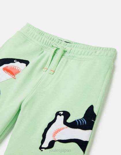 衣服 jp Joules 男の子たち ハムデン ノベルティ スウェット ショーツ 2-8 歳 薄緑色のサメ 46RH351