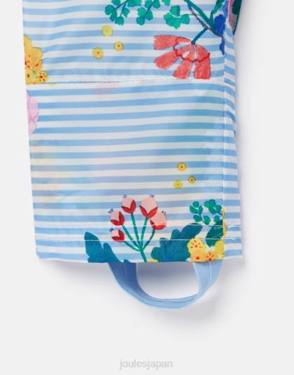 衣服 jp Joules 赤ちゃん 水たまり防水スーツ 3ヶ月～3年 ブルーストライプの花柄 46RH414