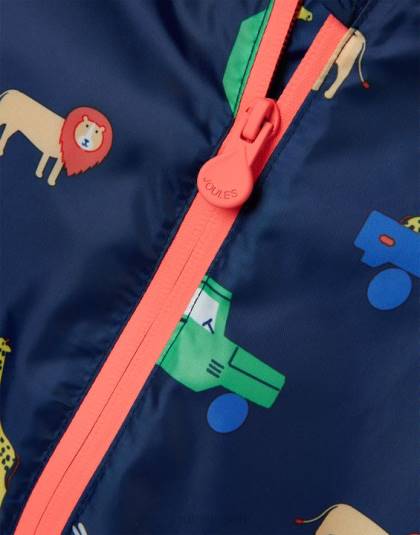 衣服 jp Joules 赤ちゃん 水たまり防水スーツ 3ヶ月～3年 ネイビーサファリ 46RH440
