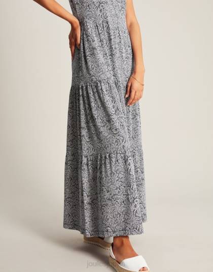 衣服 jp Joules 女性 ジェイン ジャージー ティアードドレス 濃い青の柳 46RH100