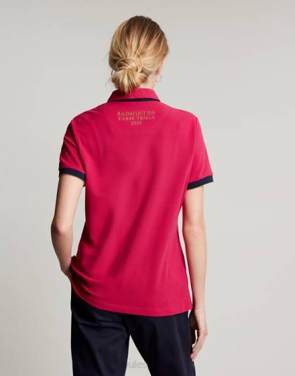 衣服 jp Joules 女性 バドミントン装飾ポロシャツ ディープラズベリー 46RH107