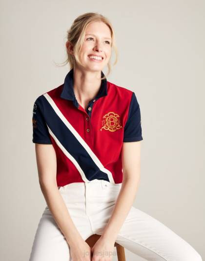 衣服 jp Joules 女性 バーリーのポロシャツ 暗赤色 46RH120
