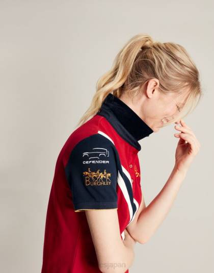衣服 jp Joules 女性 バーリーのポロシャツ 暗赤色 46RH120