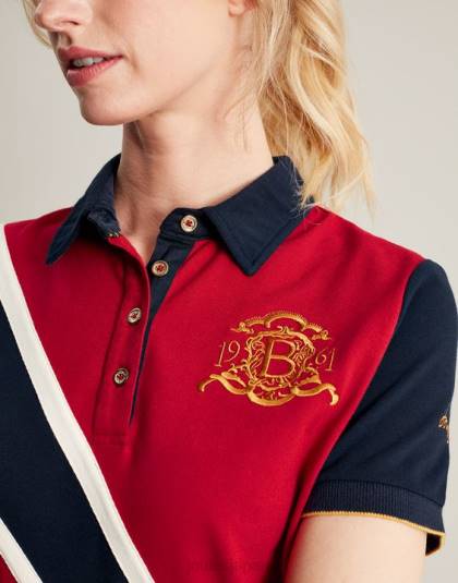衣服 jp Joules 女性 バーリーのポロシャツ 暗赤色 46RH120