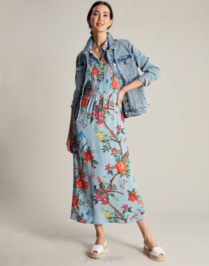 衣服 jp Joules 女性 アンバーリーシャツドレス 青い花柄 46RH12
