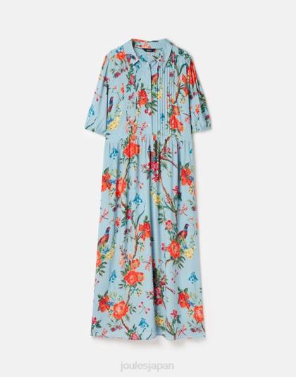 衣服 jp Joules 女性 アンバーリーシャツドレス 青い花柄 46RH12