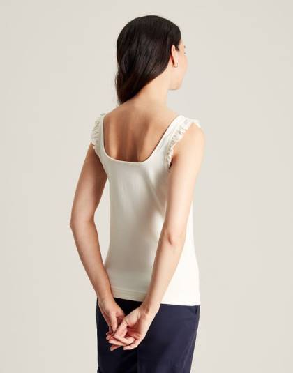衣服 jp Joules 女性 クレアフリルタンク クリーム 46RH130