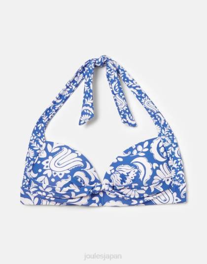 衣服 jp Joules 女性 ジャスミンビキニトップ ブルーモザイク 46RH131