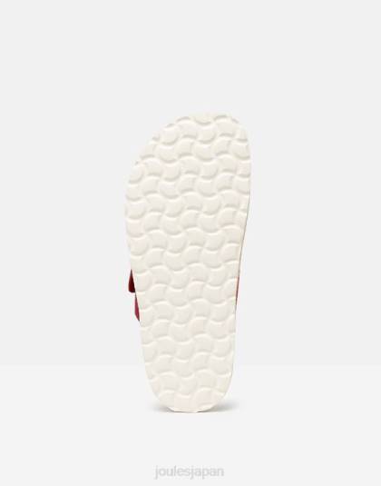 履物 jp Joules 女性 ルシンダ スエードバックルスライダー ピンクマルチ 46RH143