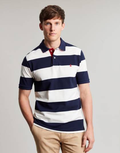 衣服 jp Joules 男性 フィルバートのポロシャツ 青白のストライプ 46RH165