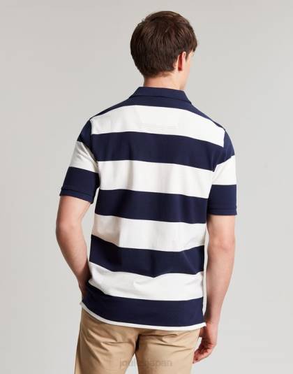 衣服 jp Joules 男性 フィルバートのポロシャツ 青白のストライプ 46RH165