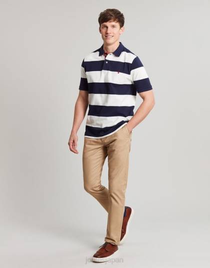 衣服 jp Joules 男性 フィルバートのポロシャツ 青白のストライプ 46RH165
