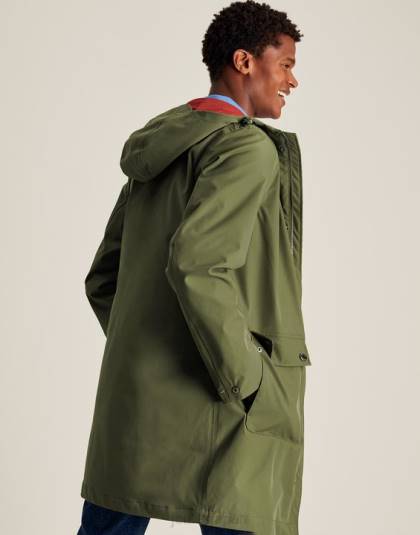 衣服 jp Joules 男性 ウェイランド ミドル丈レインコート 濃い緑色 46RH167