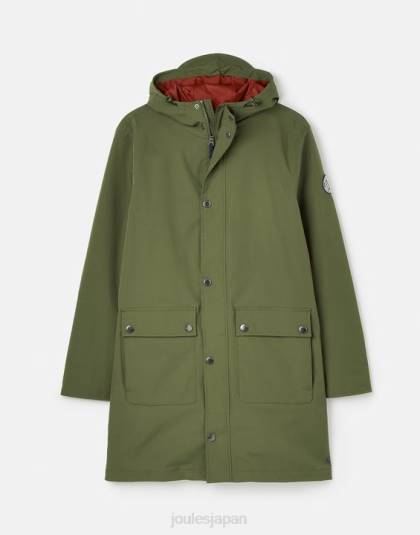 衣服 jp Joules 男性 ウェイランド ミドル丈レインコート 濃い緑色 46RH167