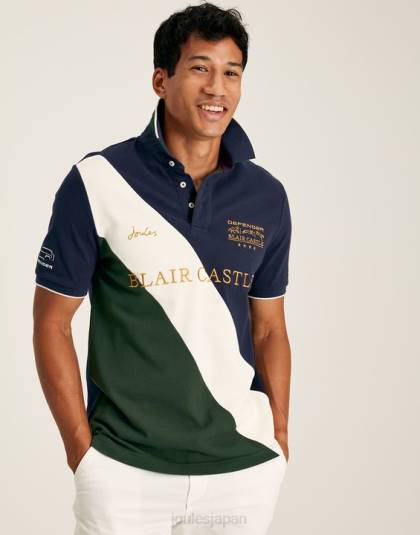 衣服 jp Joules 男性 ブレア半袖ポロシャツ フランス海軍 46RH169