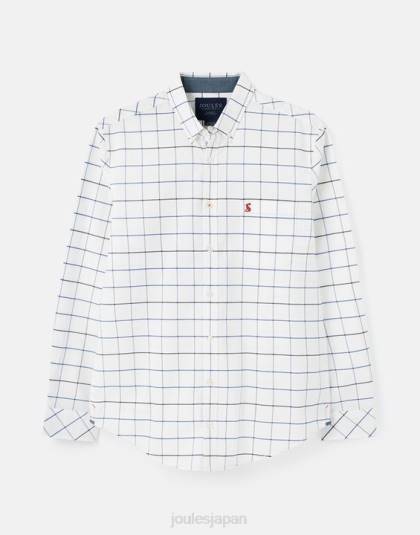 衣服 jp Joules 男性 ウェルフォード クラシックフィット チェックシャツ ホワイトチェック 46RH174