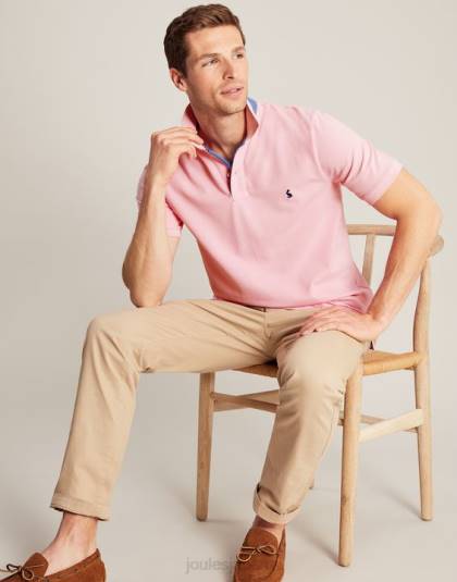 衣服 jp Joules 男性 ウッディポロシャツ ライトピンク 46RH183