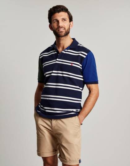 衣服 jp Joules 男性 ウッディポロシャツ ネイビーホワイトストライプ 46RH186