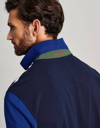 衣服 jp Joules 男性 ウッディポロシャツ ネイビーホワイトストライプ 46RH186
