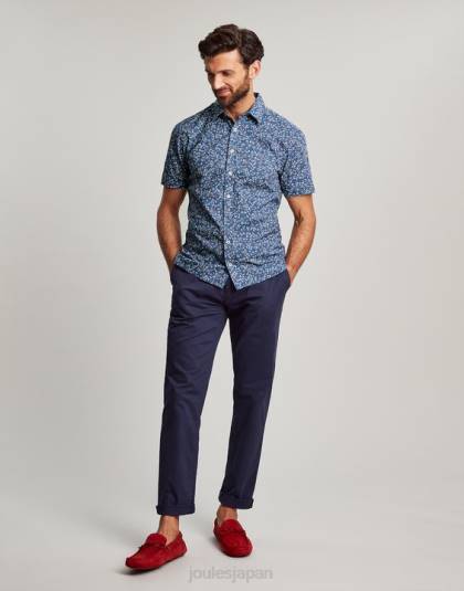 衣服 jp Joules 男性 ロイドクラシックフィットプリントシャツ 青い頭が変な 46RH195