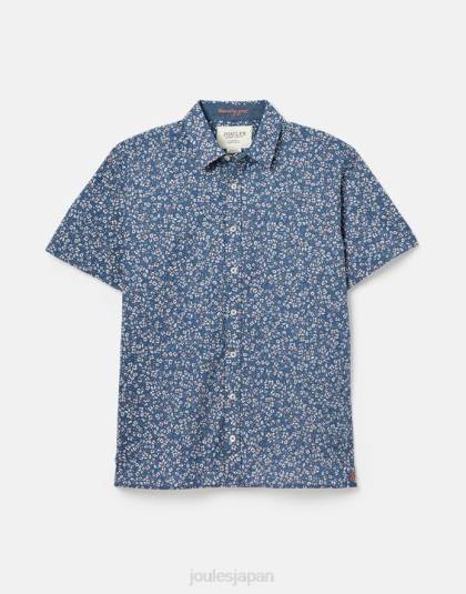 衣服 jp Joules 男性 ロイドクラシックフィットプリントシャツ 青い頭が変な 46RH195