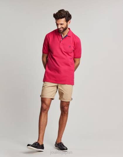 衣服 jp Joules 男性 ウッディポロシャツ ディープラズベリー 46RH196