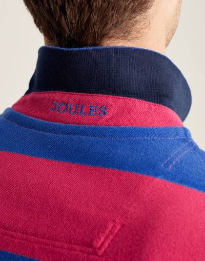 衣服 jp Joules 男性 フィルバートのポロシャツ ミッドブルーピンクストライプ 46RH204