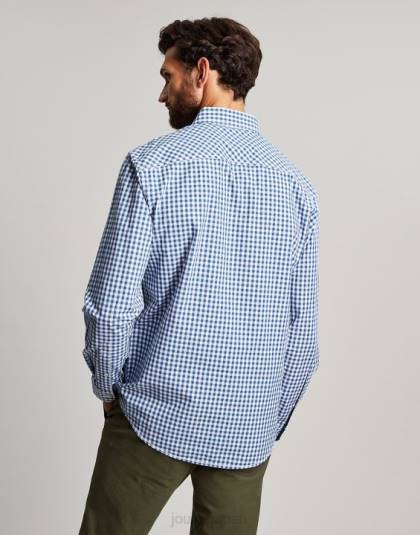 衣服 jp Joules 男性 グッドリッジ クラシック フィット ポプリン シャツ ブルーギンガムチェック 46RH215