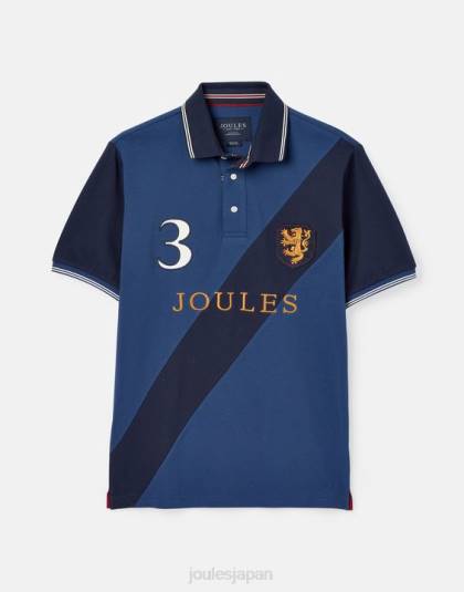 衣服 jp Joules 男性 装飾付きポロシャツ 藍色 46RH216