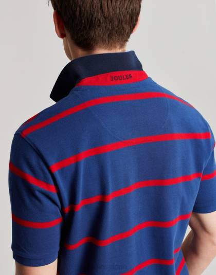 衣服 jp Joules 男性 フィルバートのポロシャツ ネイビーレッドストライプ 46RH217